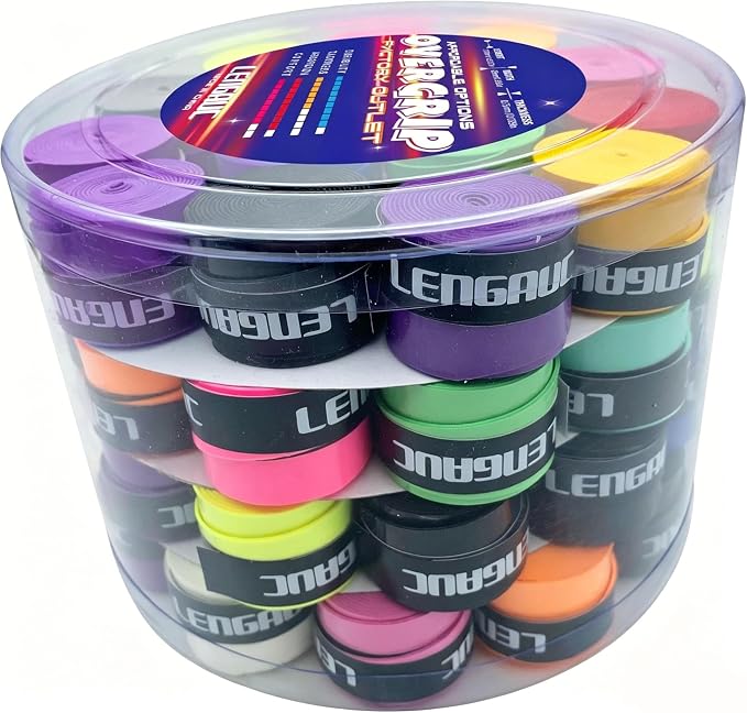 Tacky Overgrips,Tennis/Badminton/Pickleball/Paddle 30/60 Pack, Tacky Anti-Slip and Absorbent Grip, Colorful,Comfort Grip Tape,Absorb Sweatbands Anti Slip