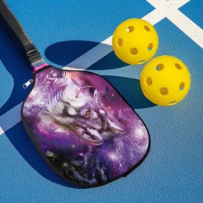 Pickleball Paddle Covers, Fits Standard Pickleball Racquets, Durable Zippered Paddle Cover Universal 8.6 x 11.4Inch