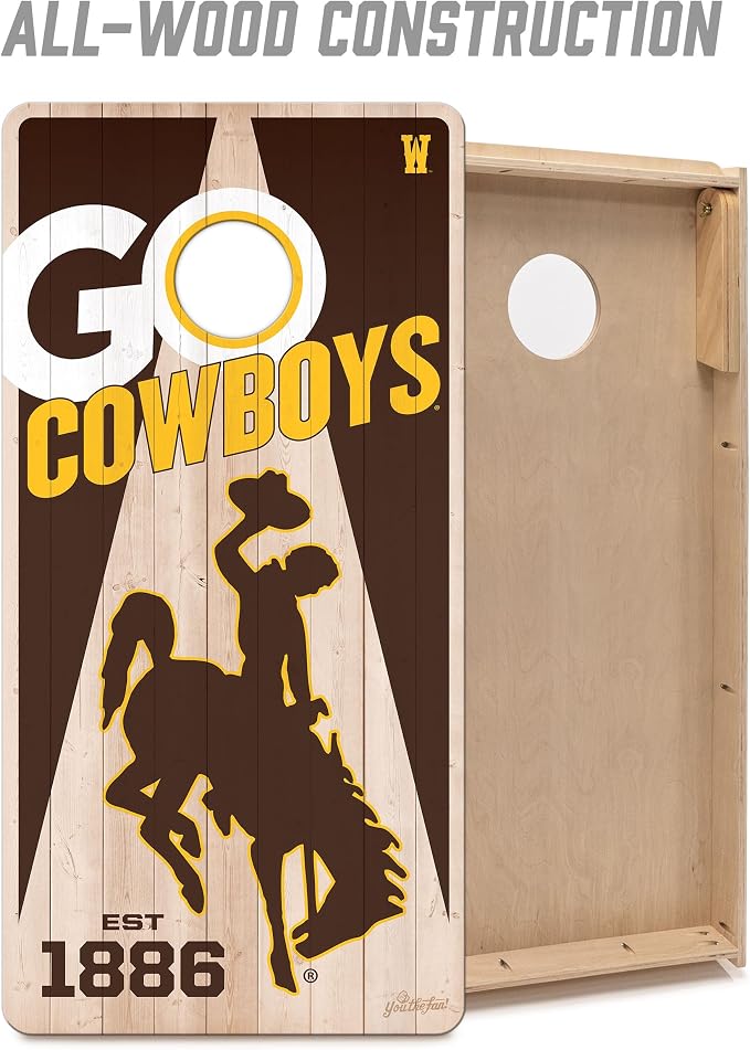 YouTheFan NCAA 2’ x 4’ Professional Wood Cornhole Game