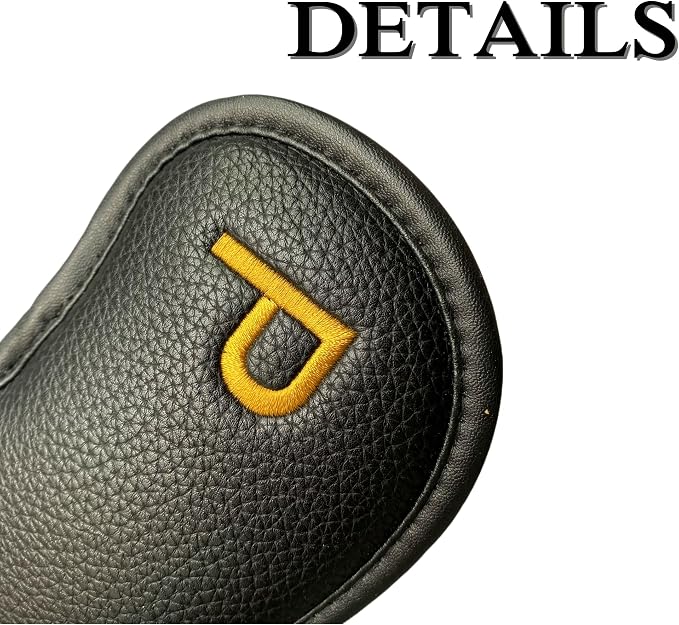 10pcs Golf Iron Covers 4 Leaf Clover Golf Iron Head Covers Synthetic Leather Golf Iron Covers Set Iron Headcovers Golf Club Head Covers for Iron Wedges fits for All Brand