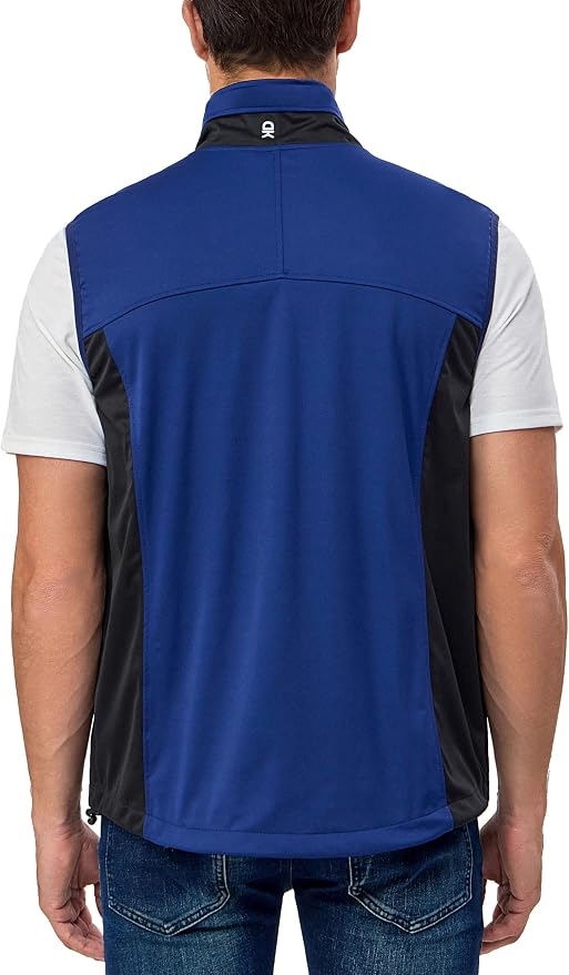 Little Donkey Andy Men's Lightweight Softshell Vest, Windproof Sleeveless Jacket for Running, Hiking, Cycling, Golf
