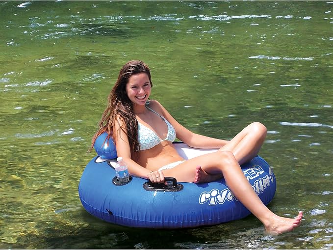 AIRHEAD River Otter Tube, 1 Person Lake Float and River Tube for Floating, Multiple Colors Available