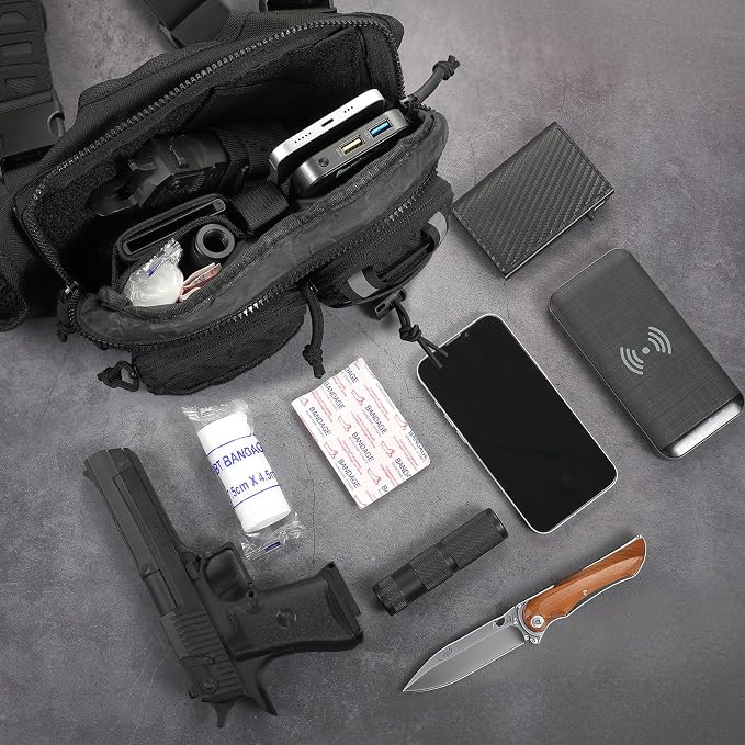 Sports Chest Holster Bag EDC Pouch Bag IFAK Chest Pack for Running