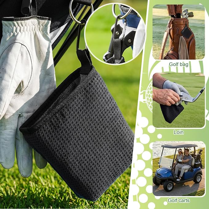Duraaamo 21 Pcs Golf Accessories Kit Include Double Layer Cleaning Pouch Golf Ball Bag Storage Bag Tee Holder Divot Tool Cleaner Brush 10 Tees 4 Markers Alignment Tool for Dad Men Women Gifts