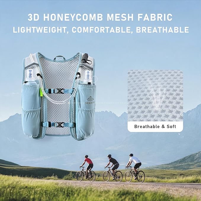 Running Hydration Vest 5L,Running Vest Pack with 1.5L Water Bladder,Lightweight Water Backpack for Hiking Running Cycling