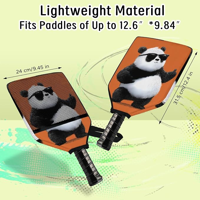 Stripe Design Pickleball Paddle Cover - Protective Polyester Sleeve for Paddles