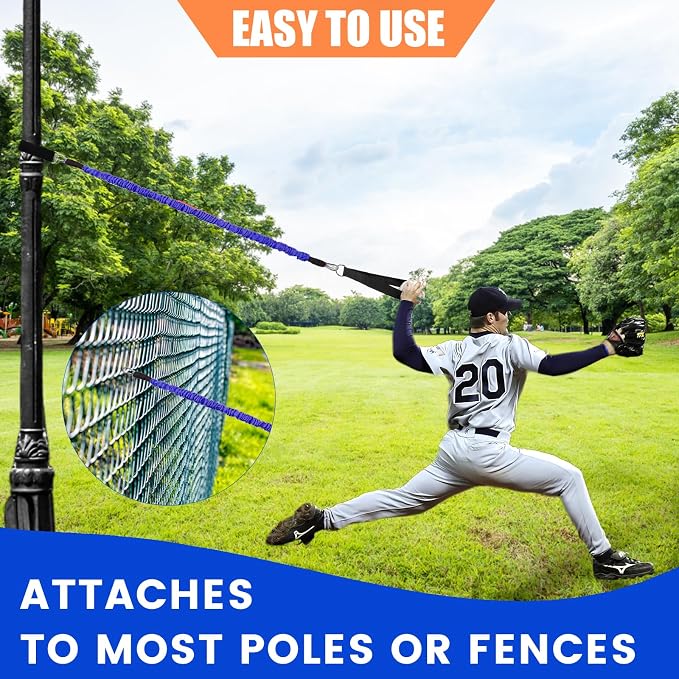 Davllin Baseball Resistance Trainer,Training Aid for Baseball Softball Pitchers,Interchangeable Grips to Build Arm Strength,Arm Bands for Baseball Players,Baseball Throwing Trainer,Great to Warm-Up