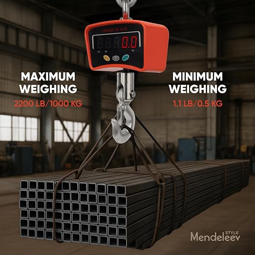 Hanging Scale Handheld 2200lb/1000Kg Crane Scale Luggage Scale