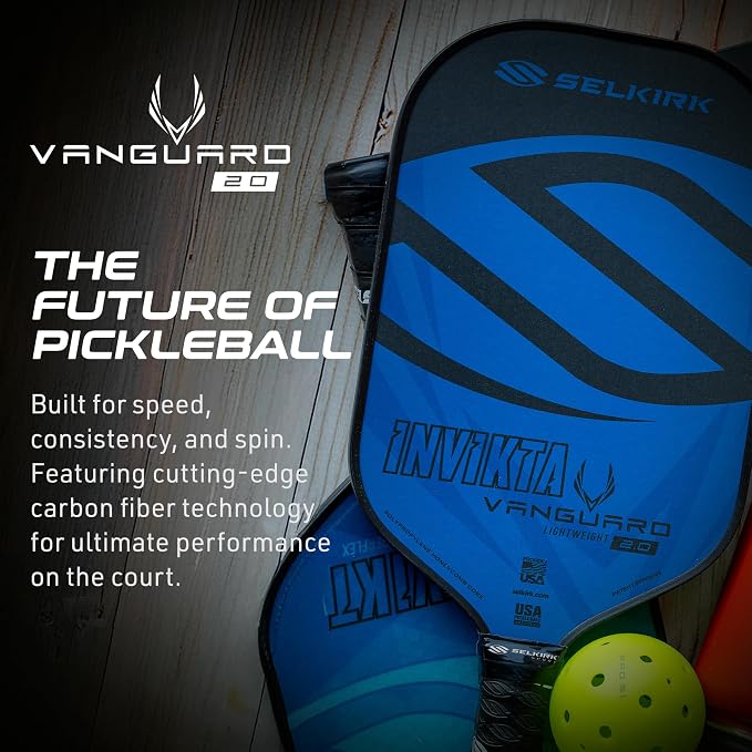 Selkirk Sport Vanguard Hybrid Pickleball Paddle | Carbon Fiber Pickleball Paddle with a Polypropylene X5 Core | Pickleball Rackets