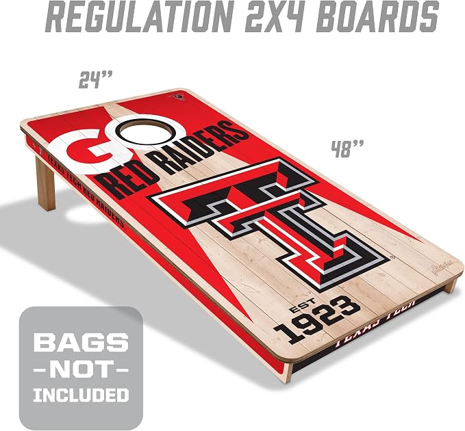 YouTheFan NCAA 2’ x 4’ Professional Wood Cornhole Game