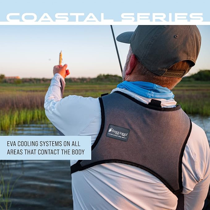 FROGG TOGGS Hightide Fishing Chest Pack, Easy Hands-Free tackle storage bag with built-in Rod Support
