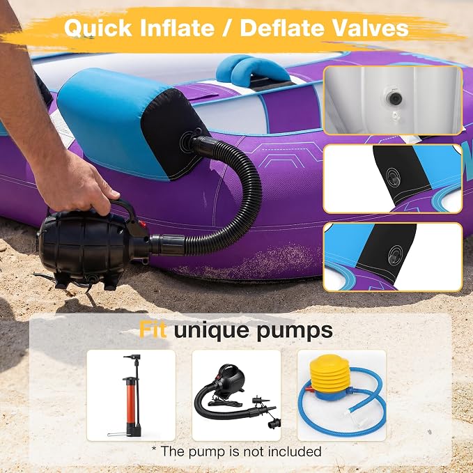 2-Person Towable Tubes for Boating with Towable Rope, Inflatable Cockpit Style Boat Tube for River and Lake，Beginner-Friendly | Towable Rope,Inflatable Cockpit Style,Boat Tube, for River and Lake,Beginner-Friendly