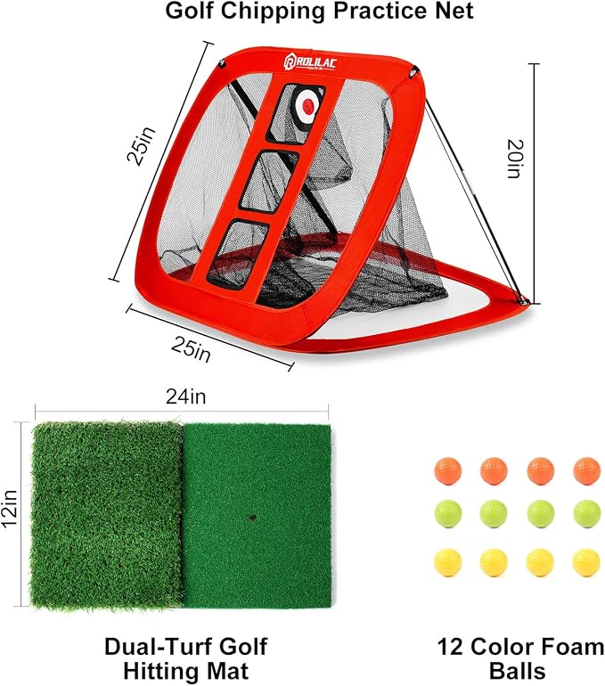 RELILAC Pop Up Golf Chipping Net - Indoor/Outdoor Golfing Target Accessories for Backyard Accuracy and Swing Practice - Gifts for Men, Dad, Husband, Women, Kid, Golfers