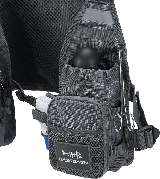 BASSDASH FV08 Ultra Lightweight Fly Fishing Vest for Men and Women Portable Chest Pack
