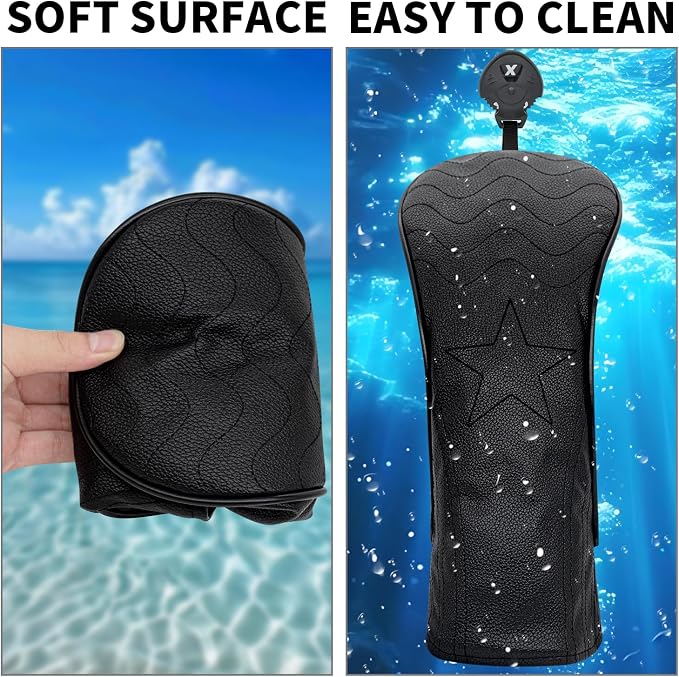 Golf Accessories Golf Club Covers for Golf Driver Headcovers Fairway Wood Headcover Hybrid Head Covers for Men Women Golfer Fit the Most Brands