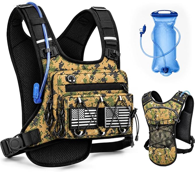 Running Vest for Men & Women – Water Backpack with Upgraded 2L Leak-Proof Bladder, No-Bounce Fit & 3-Pocket Organized Storage, Reflective Hydration Backpack for Running, Hiking & Cycling