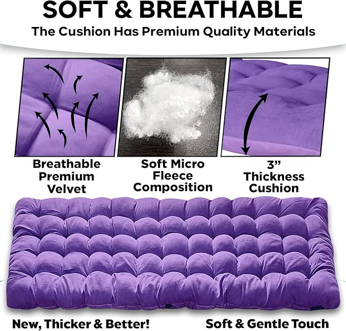 Zone Tech Camping Cot Mattress Pad Premium Quality Outdoor Comfortable Thicker Cotton Sleeping Cot Lightweight Waterproof Bottom Pad Mattress for Adult, Kid