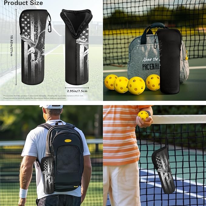 Pickleball Paddles Set 3PCS Pickleball Paddle Case Pickleball Racket Pickleball Bag Ideal for Beginners Gifts