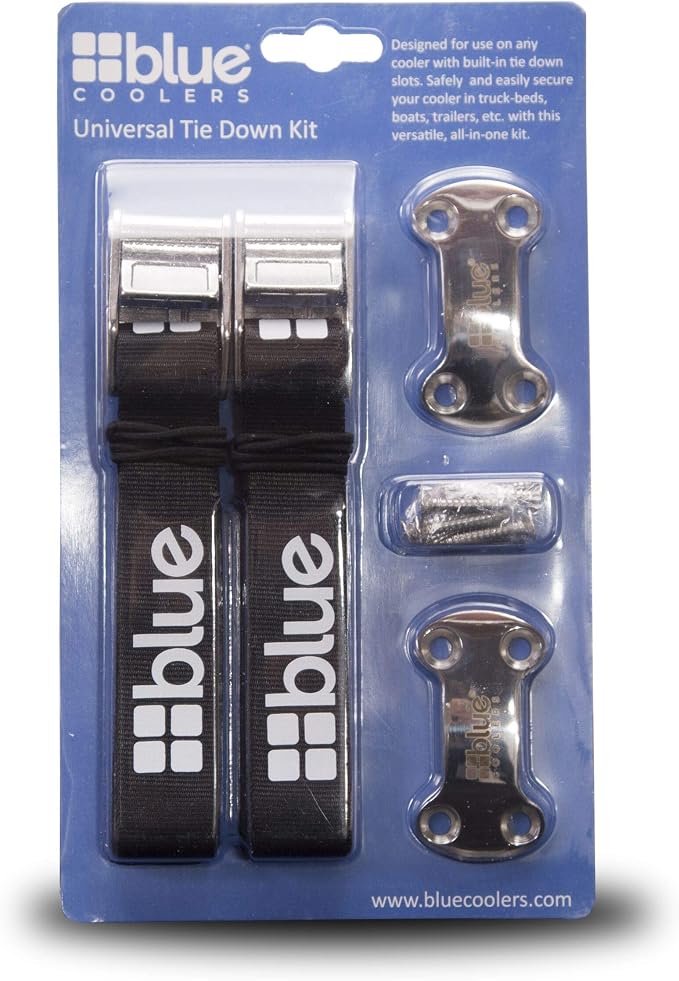 Tie-Down Kit for Coolers | Universal Ice Chest Tie-Down Straps for Boats, Trailers, Trucks, ATVs and More |
