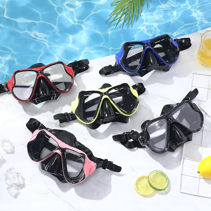 12 Pcs Snorkeling Goggles for Adults Scuba Diving Mask Anti Fog Dive Mask Snorkeling Gear for Men Women Panoramic Swimming Goggles with Nose Cover for Diving, Swimming