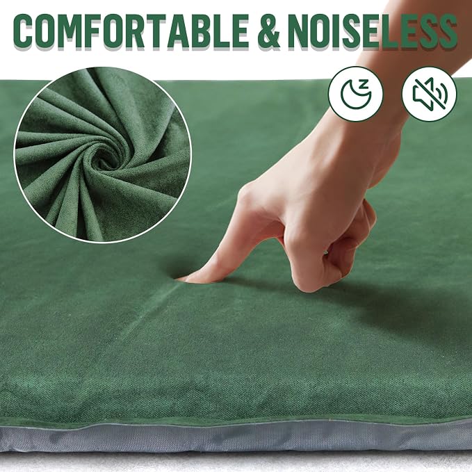 Night Cat Camping Sleeping Bag with Self-Inflating Sleeping Pad for Adults 3 Seasons Portable Lightweight Backpacking Hiking Traveling Indoor Outdoor Temperature 5-15℃ 2.6x6.3ft Switch to a Quilt or B