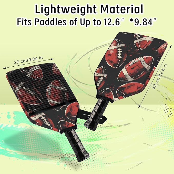 Stripe Design Pickleball Paddle Cover - Protective Polyester Sleeve for Paddles