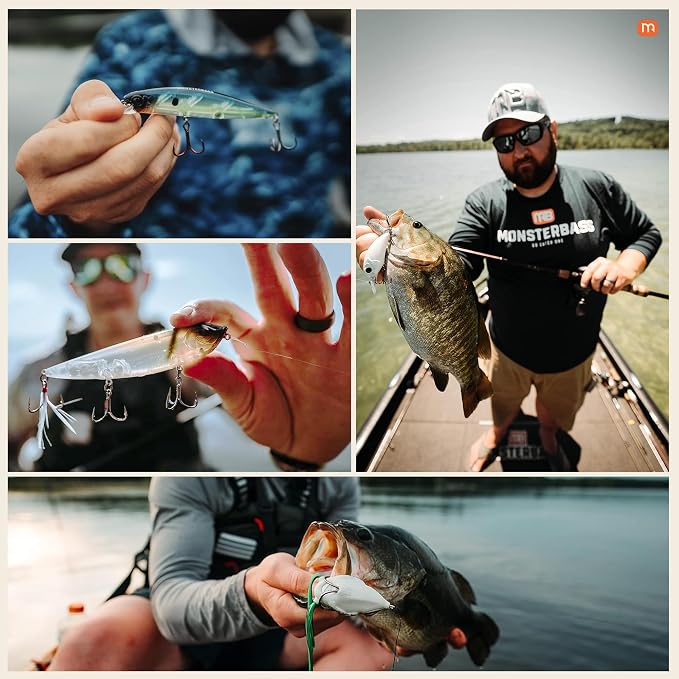 Mystery Fishing Tackle Box, Bass Fishing Kit, 7 Premium Topwater Lures | Includes Frog, Popper, Buzzbait and More Topwater Lures. Ideal for Freshwater Bass Anglers and Fishing Enthusiasts
