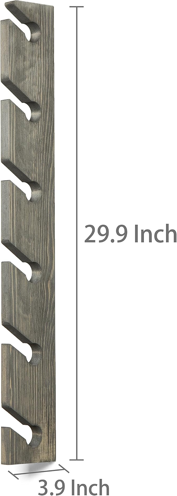 MyGift 2 Pcs Wooden Hat Rack Wall Mounted, Baseball Caps Holder Hanger, Vetical Hat Organizer, 30 Inch, 6x2 Slots, Vintage Gray