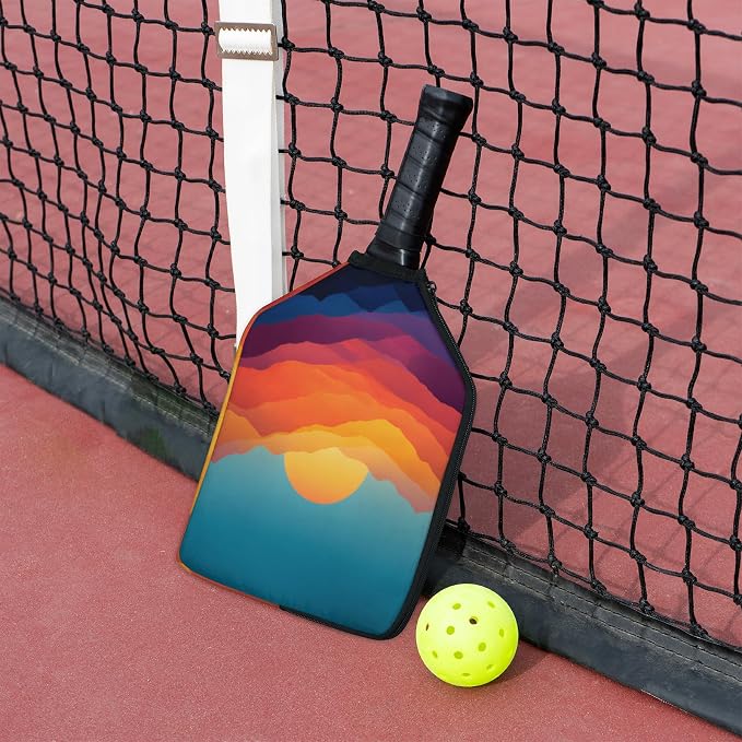 Stripe Design Pickleball Paddle Cover - Protective Polyester Sleeve for Paddles