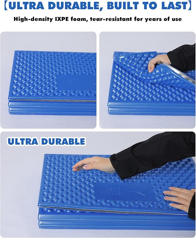 Camping Foam Sleeping Pad Lightweight Closed Cell Folding Camping Mat Moisture-Proof Camping Mattress Portable for Outdoor Hiking Mountaineering Blue