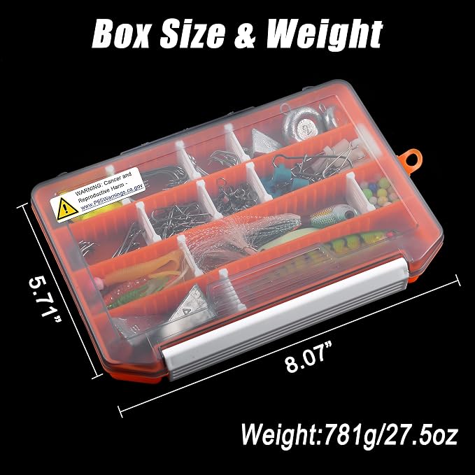 Saltwater Fishing Tackle Kit,160pcs Surf Fishing Gear Set Saltwater Lures Bucktail Jigs Fishing Bait Rigs Pyramid Sinkers Leaders Hooks Swivels Ocean Beach Fishing Accessories with Tackle Box