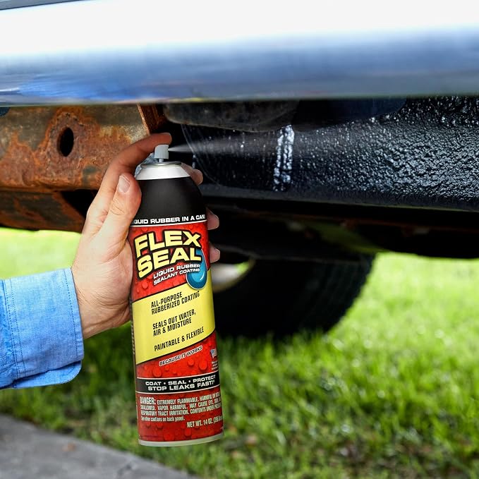 Flex Seal, 14 oz, 1-Pack, Gray, Stop Leaks Instantly, Waterproof Rubber Spray On Sealant Coating, Perfect for Gutters, Wood, RV, Campers, Roof Repair, Skylights, Windows, and More
