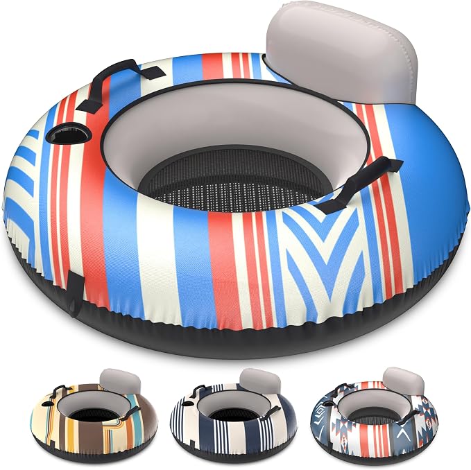 GoSports WOVN River Tube with Premium Canvas Cover - Heavy Duty Float for Rivers, Lakes, & Pools - Baja