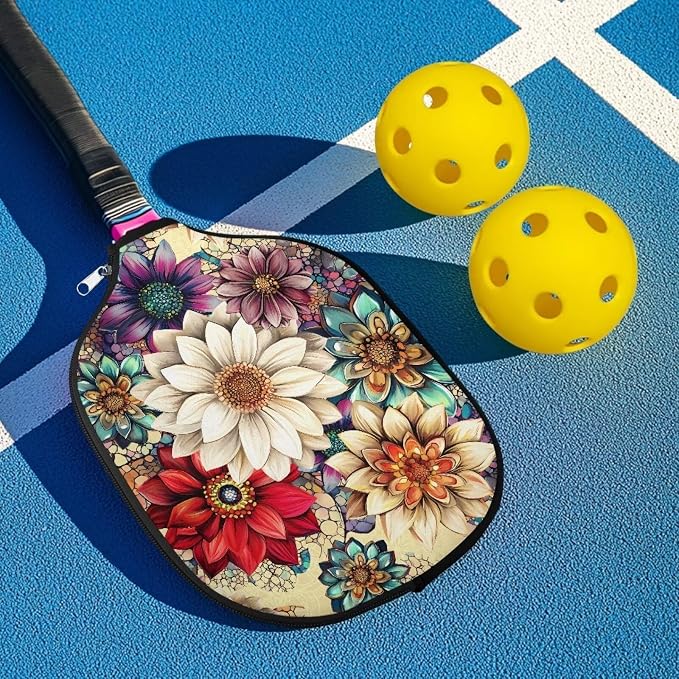 Pickleball Paddle Covers, Fits Standard Pickleball Racquets, Durable Zippered Paddle Cover Universal 8.6 x 11.4Inch