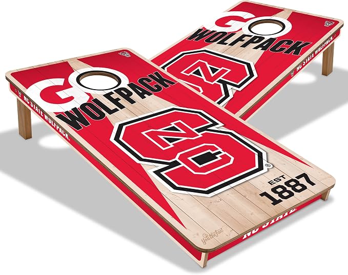 YouTheFan NCAA 2’ x 4’ Professional Wood Cornhole Game