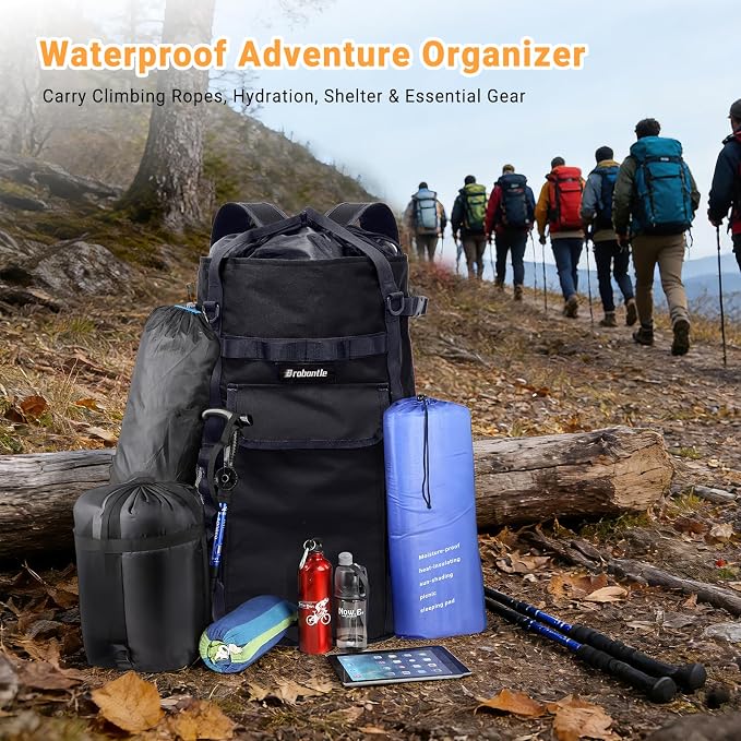 Climbing Rope Bag,Large Capacity Arborist Rope Storage Bag,Waterproof Oxford Tree Rock Climbing Rope Backpack,Outdoor Climbing Gear Storage Bag with Hand Straps