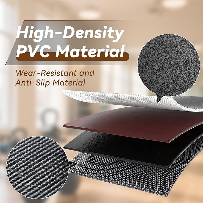 Walking Pad Mat for Carpet and Hardwood Floors, 0.24" Thick Foldable Treadmill Mat for Floor Protection, Non-Slip High Density for Bike, Elliptical, Home Gym Use