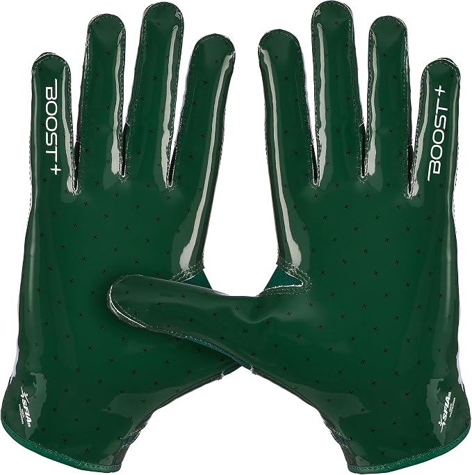 Grip Boost Football Gloves - Solid Stealth 6.0 Boost Plus Sticky Technology - Adult and Youth Football Gloves for Wide Receiver - Men's and Boys Sizes