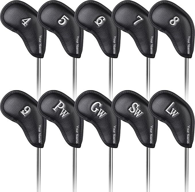 Craftsman Golf Magnetic Iron Headcovers Protective Cover with Large No. Available for Customize Name