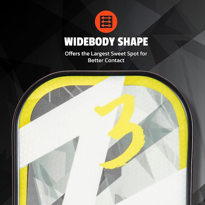 Onix Graphite Z5 Carbon Fiber Pickleball Paddle with Wide-Body Shape, Honeycomb Core & Graphite Face