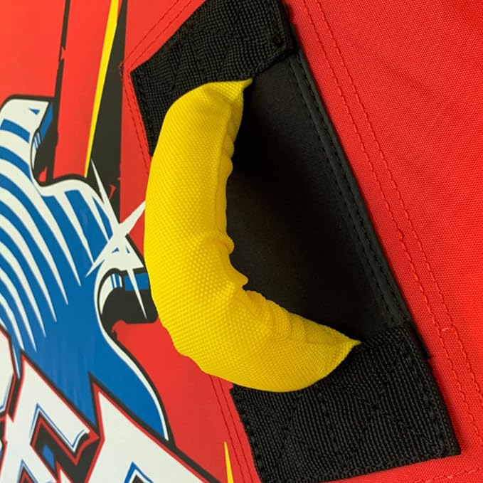 RAVE Sports Razor Inflatable Towable Tube, 1-2 Riders, Unique Skim-Fast Bottom Coating, Nylon Cover, Four Foam-Filled Reinforced Handles, Quick Connect Tow Point, Boat Tubes and Towables
