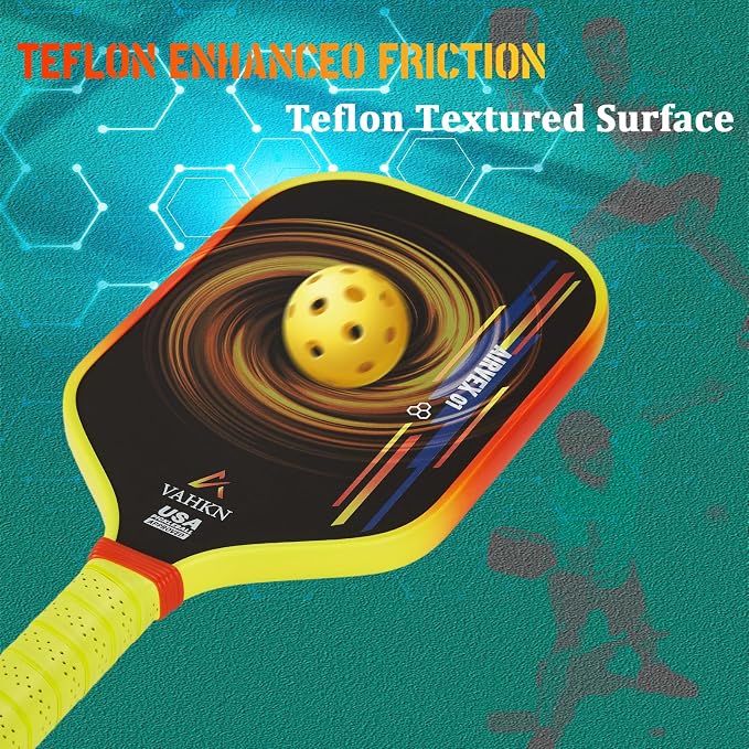 Pickleball Paddles |16MM Carbon Fiber Pickleball Paddle | High-Spin Textured Surface & Vibrant Gradient Edge | USAPA Approved Racket for Ultimate Power,Control & Precision