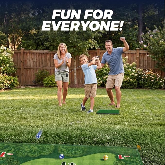 TOY Life Chipping Golf Game Mat Indoor Outdoor Games for Adults and Family Kids Outdoor Play Equipment Stick Chip Game Indoor Golf Set Backyard Games Outdoor Toys for Kids
