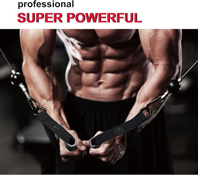 Heavy Duty Gym Workout Handles Attachment for Cable Machine,Resistance Band,Pulley System Home Exercise Equipment, Comfortable and Stronger Grip
