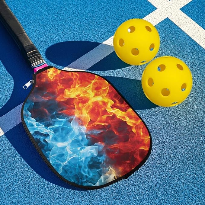 Light Pickleball Paddle Covers Only Pickle Ball Paddle Cover with Zipper Protective Sleeve Set of 4 Pickleballs Paddle Storage Carrying Bag Universal Size Case Gifts for Women