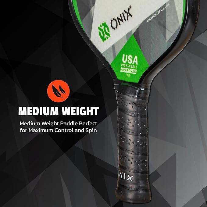 Onix Graphite Z5 Carbon Fiber Pickleball Paddle with Wide-Body Shape, Honeycomb Core & Graphite Face