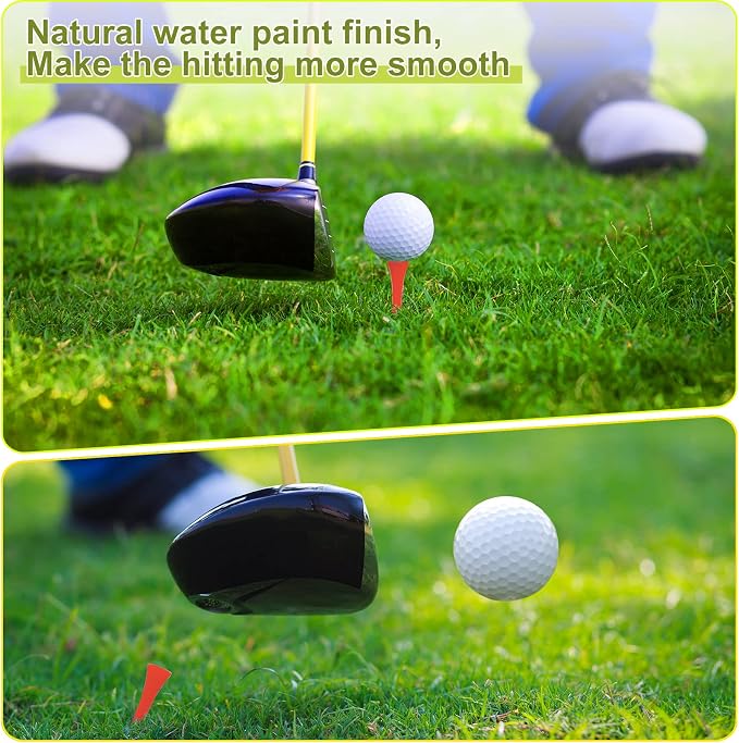 Vinsot 500 Pcs Wooden 3-1/4 Inch Golf Tees Colorful Long Golf Tees Bulk Unbreakable Durable Reduce Friction Side Spin More Stable