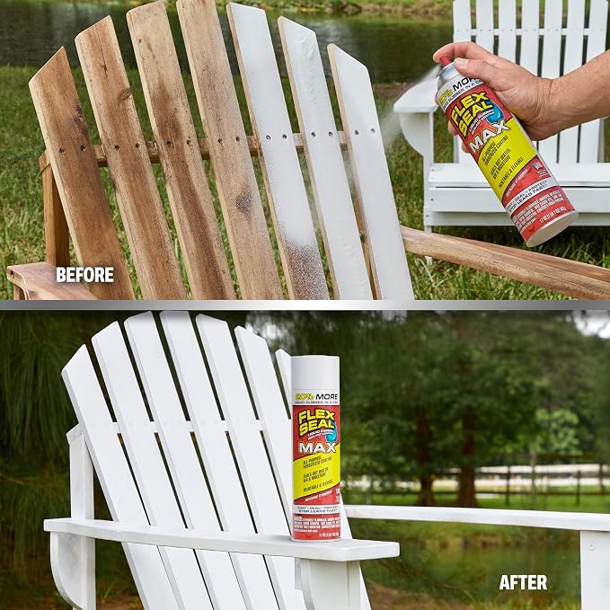 Flex Seal MAX, 17 oz, 2-Pack, White, Stop Leaks Instantly, Waterproof Rubber Spray On Sealant Coating, Perfect for Gutters, Wood, RV, Campers, Roof Repair, Skylights, Windows, and More