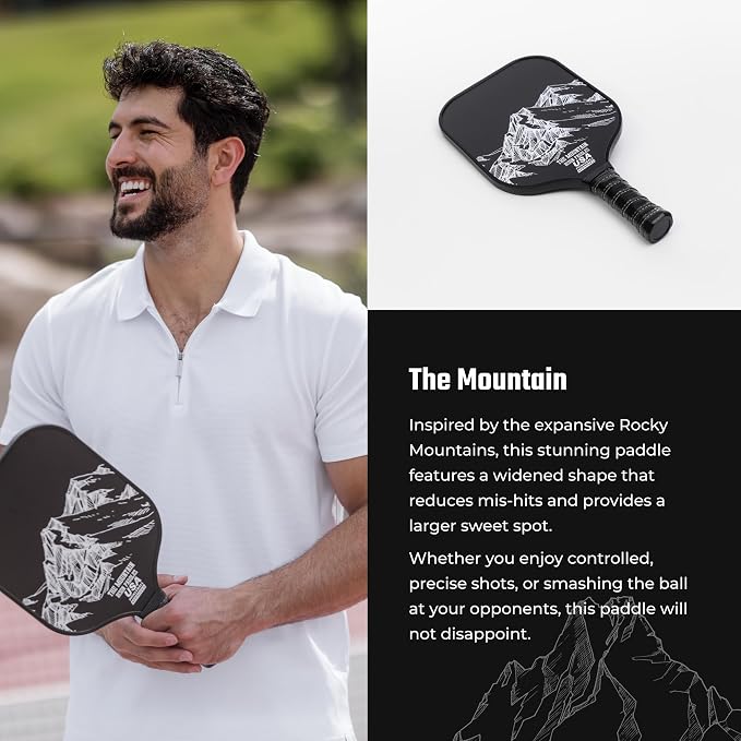 Bison Paddles: Carbon Graphite Pickleball Paddles - Lightweight Pickleball Rackets | Honeycomb Composite Core Improves Pickle Ball Placement and Increases Power | Durable Unibody Construction