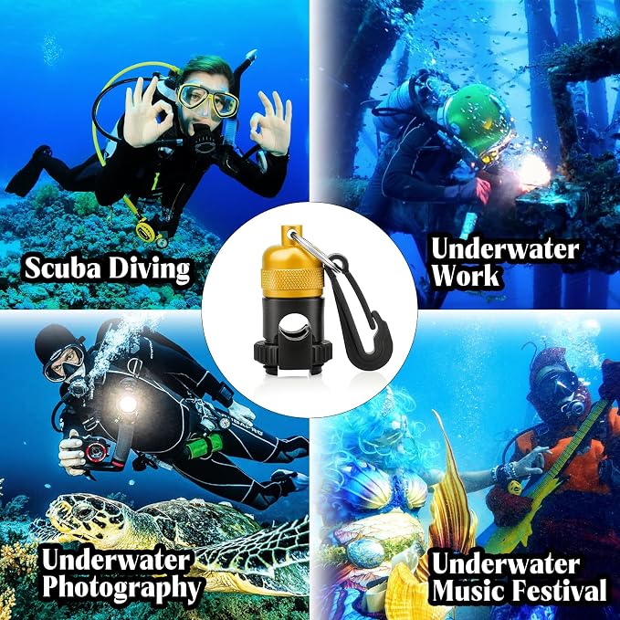 2PACK Scuba Regulator Hose Holder, Magnetic Adjustable Octopus Holder Octo Tank Retainer with Clip, Installs to Your BCD Easily!